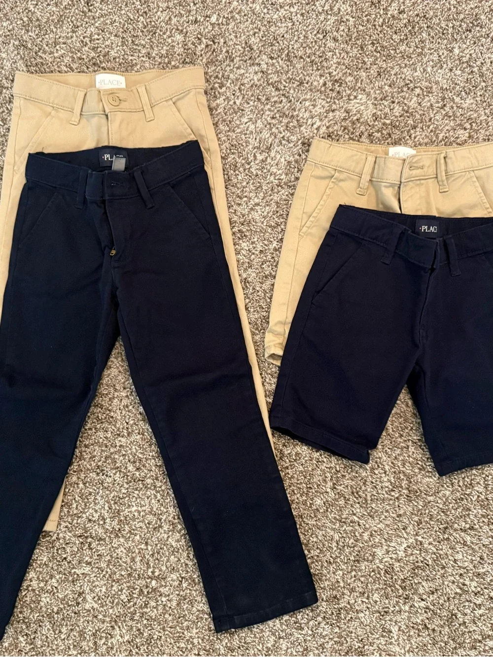 The Children's Place Navy & Khaki School Pants and Shorts Set